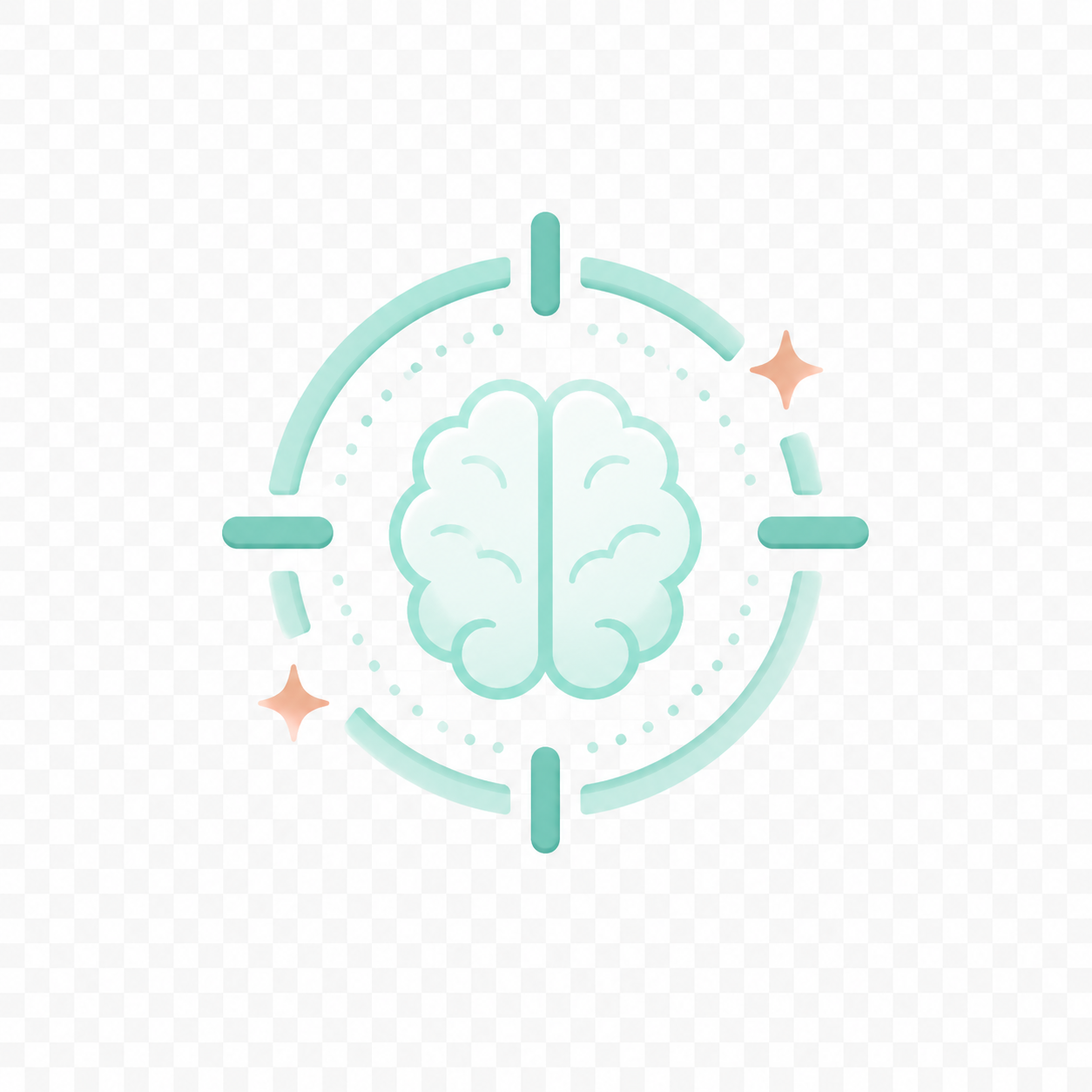 Ícono de atención y enfoque cognitivo